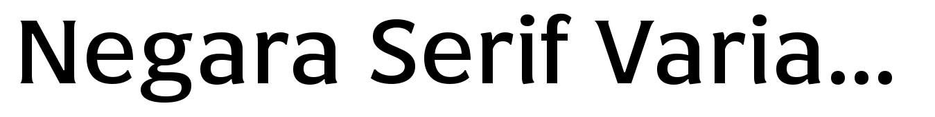 Negara Serif Variable